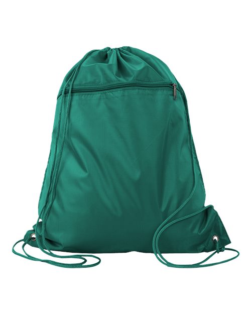 Q-Tees Polyester Cinchpack - Q-Tees Q135200 Q-Tees Kelly Green One Size