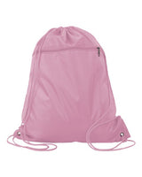 Q-Tees Polyester Cinchpack - Q-Tees Q135200 Q-Tees Light Pink One Size