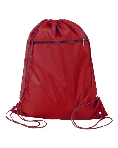 Q-Tees Polyester Cinchpack - Q-Tees Q135200 Q-Tees Maroon One Size
