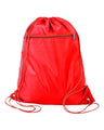 Q-Tees Polyester Cinchpack - Q-Tees Q135200 Q-Tees Red One Size