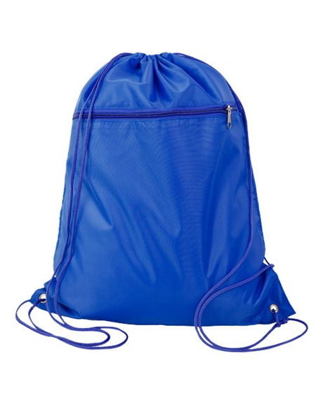Q-Tees Polyester Cinchpack - Q-Tees Q135200 Q-Tees Royal One Size