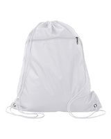 Q-Tees Polyester Cinchpack - Q-Tees Q135200 Q-Tees White One Size
