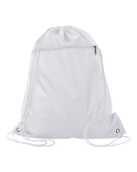 Q-Tees Polyester Cinchpack - Q-Tees Q135200 Q-Tees White One Size