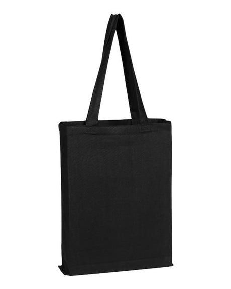 Q-Tees Canvas Gusset Promotional Tote - Q-Tees Q800GS Q-Tees Black One Size