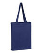 Q-Tees Canvas Gusset Promotional Tote - Q-Tees Q800GS Q-Tees Navy One Size