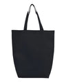 Q-Tees Non-Woven Gusset Bottom Tote - Q-Tees Q1251 Q-Tees Black One Size