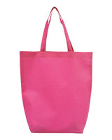 Q-Tees Non-Woven Gusset Bottom Tote - Q-Tees Q1251 Q-Tees Hot Pink One Size