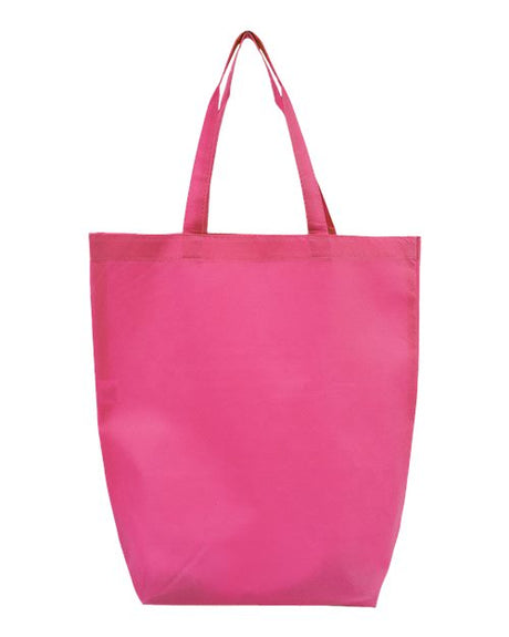 Q-Tees Non-Woven Gusset Bottom Tote - Q-Tees Q1251 Q-Tees Hot Pink One Size