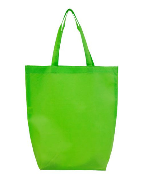 Q-Tees Non-Woven Gusset Bottom Tote - Q-Tees Q1251 Q-Tees Lime Green One Size