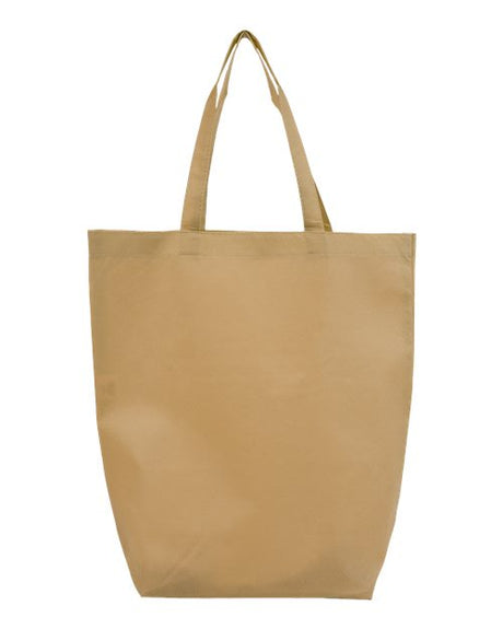 Q-Tees Non-Woven Gusset Bottom Tote - Q-Tees Q1251 Q-Tees Natural One Size