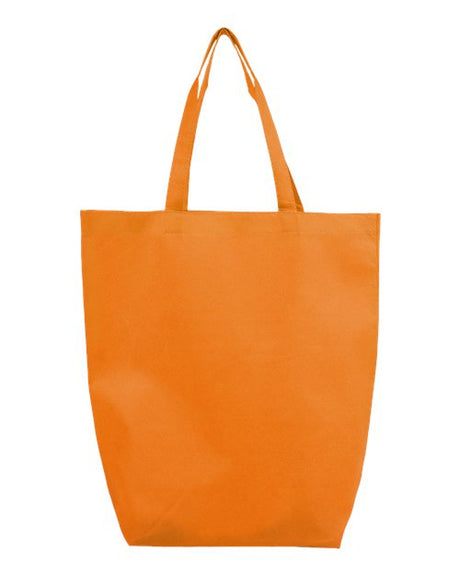 Q-Tees Non-Woven Gusset Bottom Tote - Q-Tees Q1251 Q-Tees Orange One Size