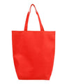 Q-Tees Non-Woven Gusset Bottom Tote - Q-Tees Q1251 Q-Tees Red One Size