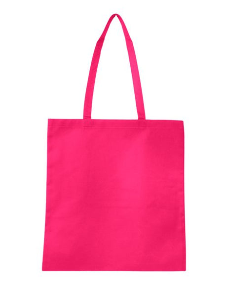 Q-Tees Non-Woven Tote Bag - Q-Tees Q126300 Q-Tees Hot Pink One Size