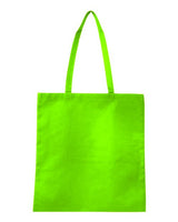 Q-Tees Non-Woven Tote Bag - Q-Tees Q126300 Q-Tees Lime Green One Size
