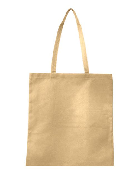 Q-Tees Non-Woven Tote Bag - Q-Tees Q126300 Q-Tees Natural One Size