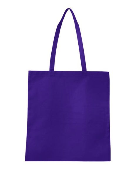 Q-Tees Non-Woven Tote Bag - Q-Tees Q126300 Q-Tees Purple One Size