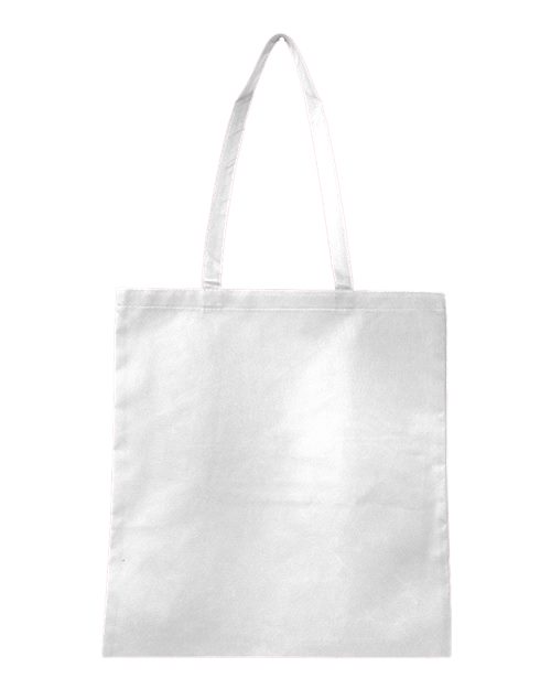 Q-Tees Non-Woven Tote Bag - Q-Tees Q126300 Q-Tees White One Size