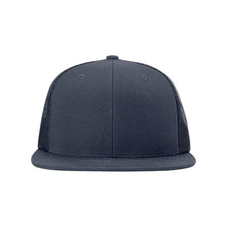 Richardson Wool Blend Flat Bill Trucker Cap - Richardson 511 Richardson Navy/ Navy Adjustable