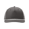 Richardson Five Panel Classic Rope Cap - Richardson 258 Richardson Dark Grey/ White Adjustable