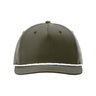Richardson Five Panel Classic Rope Cap - Richardson 258 Richardson Dark Olive Green/ White Adjustable