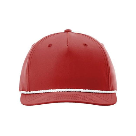 Richardson Five Panel Classic Rope Cap - Richardson 258 Richardson Red/ White Adjustable