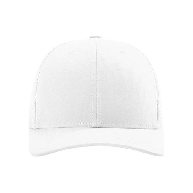 Richardson 112+ R-Flex Adjustable Trucker Cap - Richardson 112PL Richardson White Adjustable