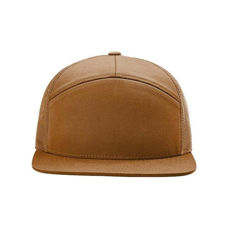 Richardson Seven-Panel Trucker Cap - Richardson 168 Caps Richardson Caramel Adjustable