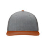 Richardson Twill Back Trucker Cap - Richardson 312 Richardson Heather Grey/ Charcoal/ Dark Orange Adjustable