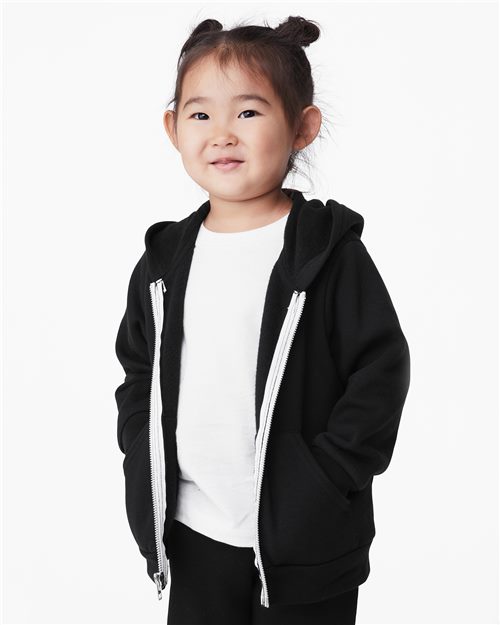 Bella + Canvas 3739T Toddler Sponge Fleece Full-Zip Hoodie Sweatshirt