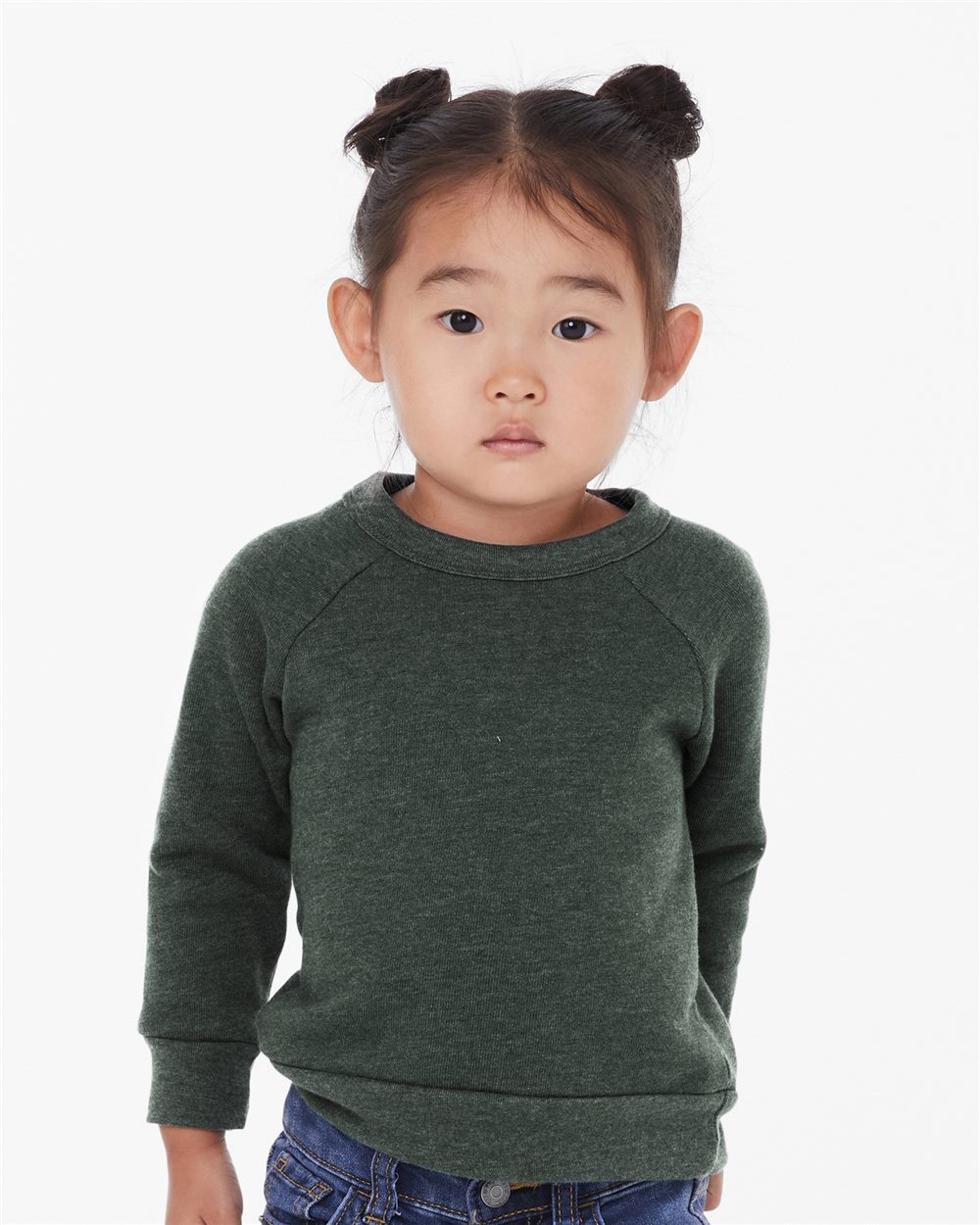Bella + Canvas 3901T Toddler Sponge Fleece Raglan Crewneck Sweatshirt