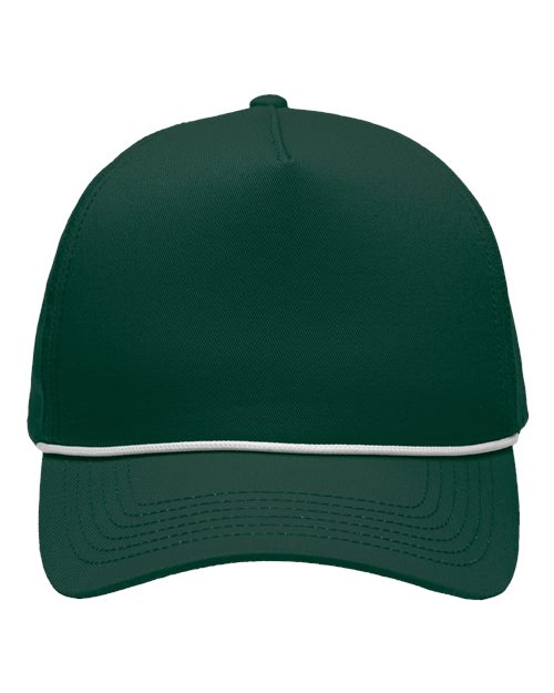 Sportsman Five-Panel Rope Heritage Fit Cap - Sportsman SP1300 Sportsman Forest Green Adjustable