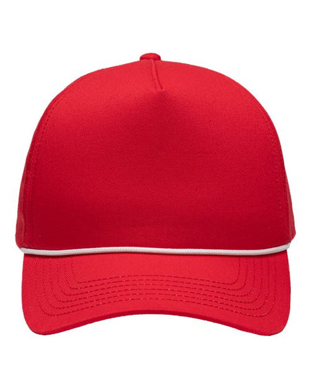 Sportsman Five-Panel Rope Heritage Fit Cap - Sportsman SP1300 Sportsman Red Adjustable