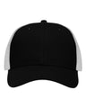 Sportsman Traditional Lo-Pro Mesh Back Trucker Fit Cap - Sportsman SP1450 Sportsman Chino Black/ White Adjustable
