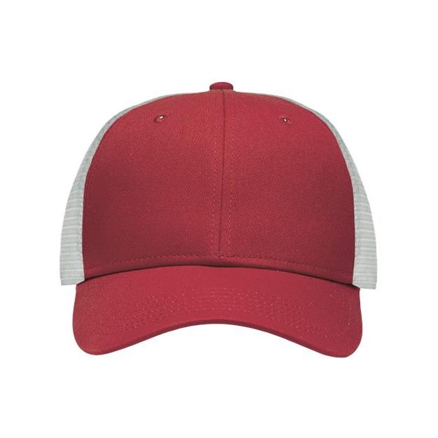 Sportsman Traditional Lo-Pro Mesh Back Trucker Fit Cap - Sportsman SP1450 Sportsman Chino Cardinal/ White Adjustable