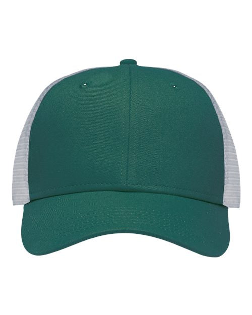 Sportsman Traditional Lo-Pro Mesh Back Trucker Fit Cap - Sportsman SP1450 Sportsman Chino Forest Green/ White Adjustable