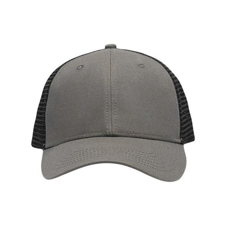 Sportsman Traditional Lo-Pro Mesh Back Trucker Fit Cap - Sportsman SP1450 Sportsman Chino Grey/ Black Adjustable