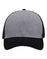 Sportsman Traditional Lo-Pro Mesh Back Trucker Fit Cap - Sportsman SP1450 Sportsman Heather Grey/ Charcoal/ Black Adjustable