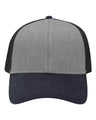 Sportsman Traditional Lo-Pro Mesh Back Trucker Fit Cap - Sportsman SP1450 Sportsman Heather Grey/ Charcoal/ Navy Adjustable