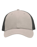 Sportsman Traditional Lo-Pro Mesh Back Trucker Fit Cap - Sportsman SP1450 Sportsman Chino Khaki/ Black Adjustable