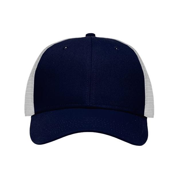 Sportsman Traditional Lo-Pro Mesh Back Trucker Fit Cap - Sportsman SP1450 Sportsman Chino Navy/ White Adjustable