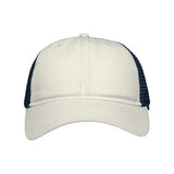 Sportsman Traditional Lo-Pro Mesh Back Trucker Fit Cap - Sportsman SP1450 Sportsman Chino Stone/ Navy Adjustable