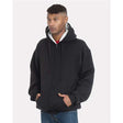 Bayside Unisex USA-Made Super Heavy Thermal Lined Full-Zip Hooded Sweatshirt - Bayside 940 Bayside Black/ Cream S