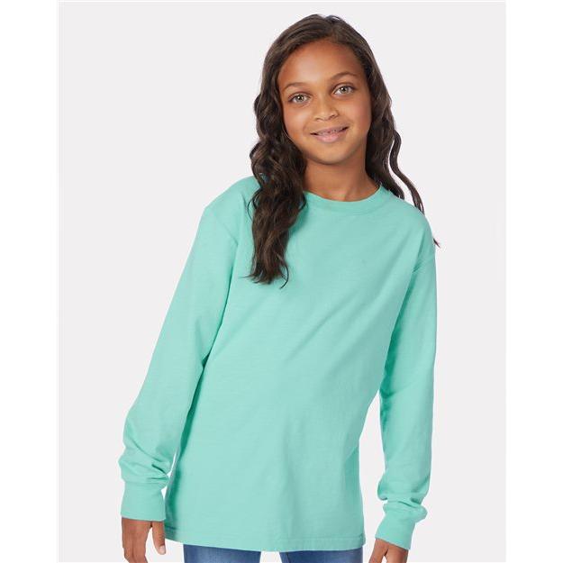 ComfortWash by Hanes Garment-Dyed Youth Long Sleeve T-Shirt - ComfortWash by Hanes GDH275 ComfortWash by Hanes