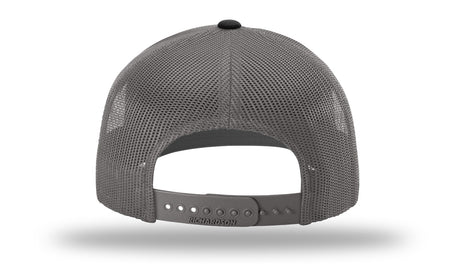 Richardson 112 Black / Charcoal back view