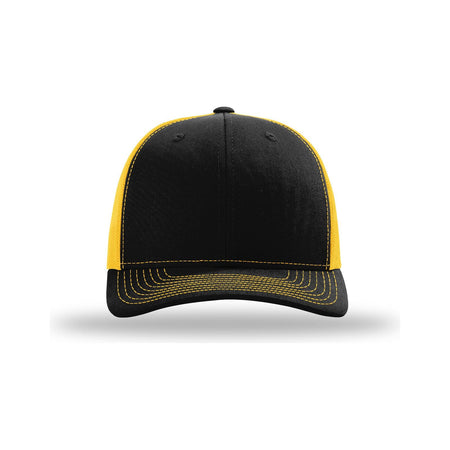 Richardson Snapback Trucker Cap - OSFM - Richardson 112 Caps Richardson Black / Gold OSFM