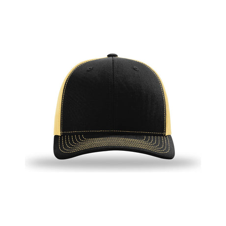 Richardson 112 Snapback Trucker Cap (Full Case/ Call For Bulk Purchase Details) Caps Richardson Black / Vegas Gold OSFM