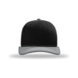 Richardson 112 Snapback Trucker Cap (Full Case/ Call For Bulk Purchase Details) Caps Richardson Black / White / Heather Grey OSFM