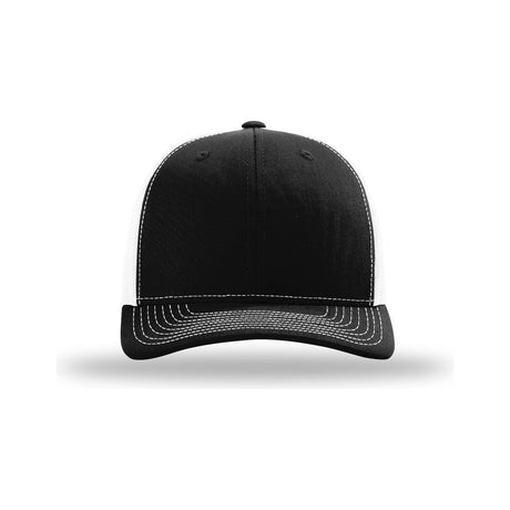 Richardson 112 Snapback Trucker Cap (Full Case/ Call For Bulk Purchase Details) Caps Richardson Black / White OSFM