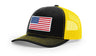 Joe's USA Flag Snapback Trucker Cap Caps Joe's USA Black / Yellow OSFM