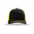 Richardson 112 Snapback Trucker Cap (Full Case/ Call For Bulk Purchase Details) Caps Richardson Black / Yellow OSFM
